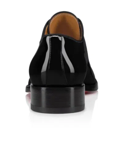 Christian Louboutin Chambeliss Patent Calfskin Oxford Shoes In Black