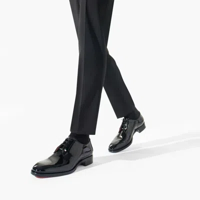 Christian Louboutin Chambeliss Patent Calfskin Oxford Shoes In Black