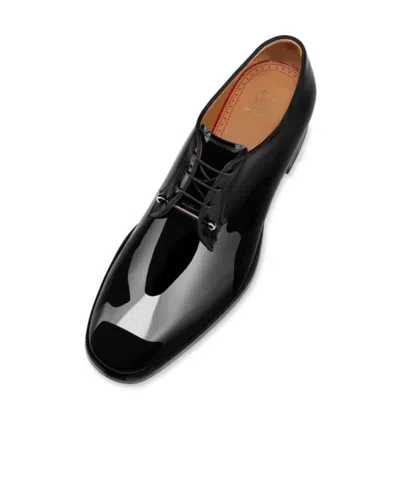 Christian Louboutin Chambeliss Patent Calfskin Oxford Shoes In Black