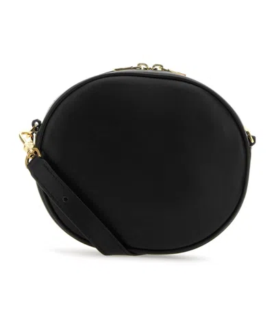 Patou Women's Two-tone Denim And Leather Le Jp Shoulder Bag In Black