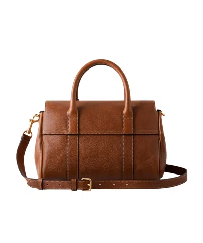 Mulberry Bayswater Small Grained Leather Shoulder Bag In Brown