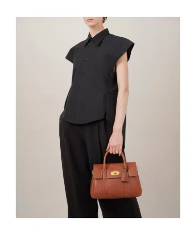 Mulberry Bayswater Small Grained Leather Shoulder Bag In Brown