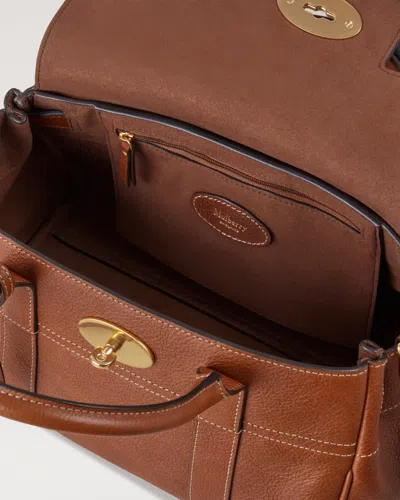 Mulberry Bayswater Small Grained Leather Shoulder Bag In Brown