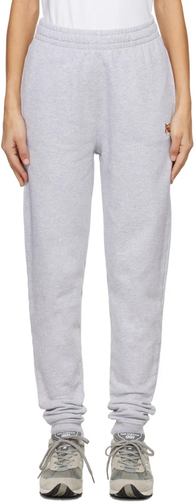 Maison Kitsuné Fox Head Jogging Pants In White