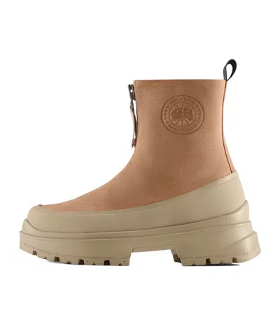 Canada Goose Kya Zip Ankle Boots In Brown