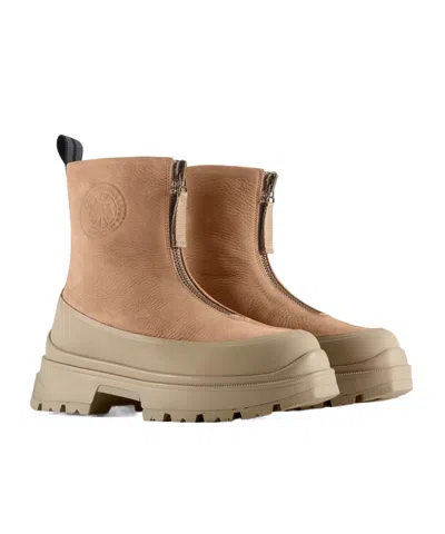 Canada Goose Kya Zip Ankle Boots In Brown