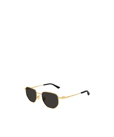 Bottega Veneta Full Frame Sunglasses In Gold
