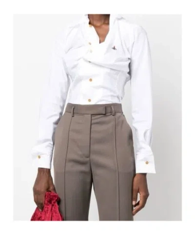 Vivienne Westwood "drunken" Shirt In White