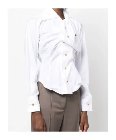 Vivienne Westwood "drunken" Shirt In White