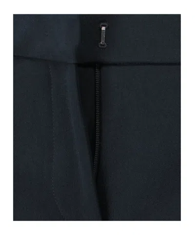 Incotex Straight-leg Tailored Pants With Subtle Hem Detailing In Black