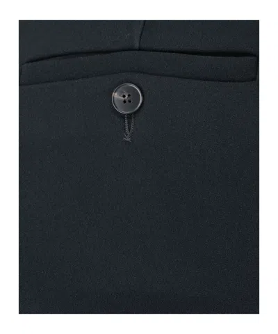 Incotex Straight-leg Tailored Pants With Subtle Hem Detailing In Black