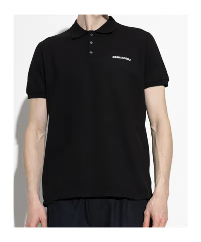 Dsquared2 Polo Shirt With Logo In Black