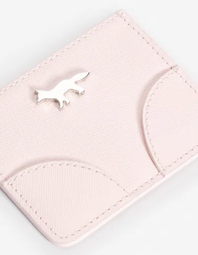 Maison Kitsuné Rectangular Card Holder In Rose Water