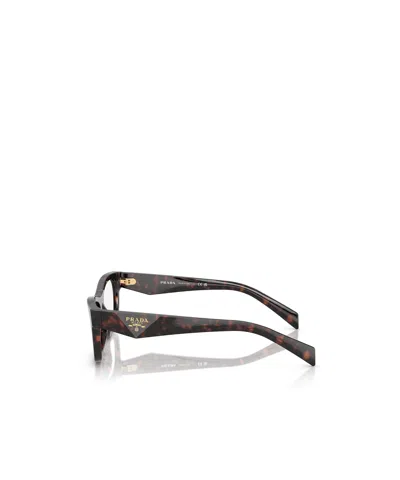 Prada 0pr B01v Rectangular Tortoiseshell Acetate Eyeglasses In Black