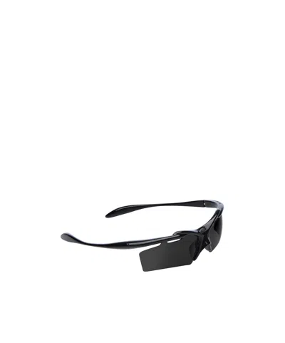Balenciaga Turbo Rectangle Sunglasses In Black In Black