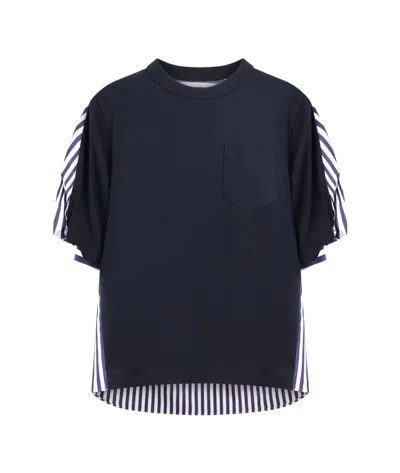Sacai Short-sleeved T-shirt In Blue