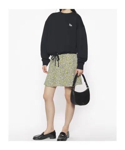 Maison Kitsuné Baby Fox Patch Drawstring Comfort Sweatshirt In Black
