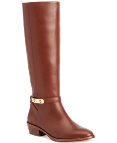 Shop Coach Caroline Riding Boots In Dark Saddle