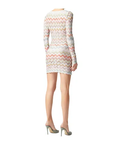 Missoni 3d Lamé Zigzag Dress In Multicolor