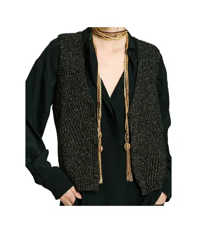 Momoní Button Cardigan In Black