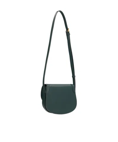 Tom Ford T-plaque Leather Shoulder Bag In Green