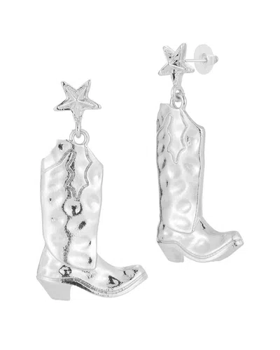 Sphera Milano Plated Cowboy Boot Earrings
