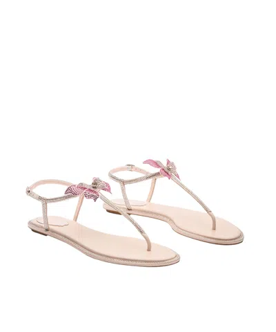 René Caovilla Rene Caovilla Fairy Pink Flat Sandal 10 In Nude