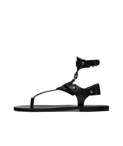 Isabel Marant Eveen Removable Ankle Cuff Sandal In Black