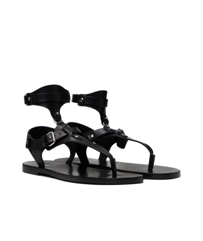 Isabel Marant Eveen Removable Ankle Cuff Sandal In Black