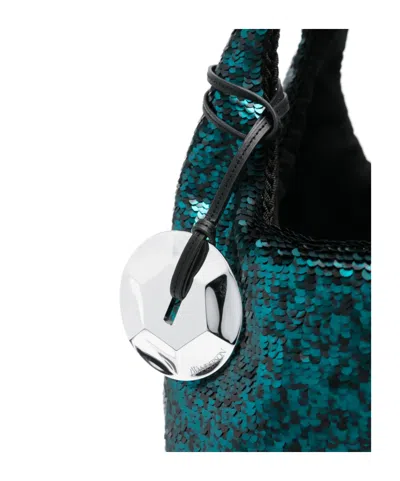 Jw Anderson J.w. Anderson Sequin Shoulder Bag In Green Polyester In Racing Green