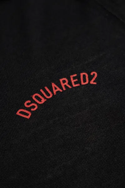 Dsquared2 Knit Polo Shirt In Black