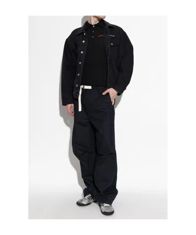 Dsquared2 Knit Polo Shirt In Black