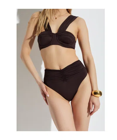 Balmain Underwire-cup Bikini In Brown