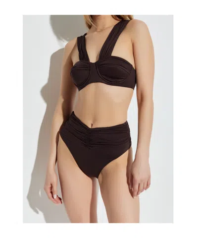 Balmain Underwire-cup Bikini In Brown