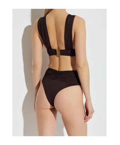 Balmain Underwire-cup Bikini In Brown