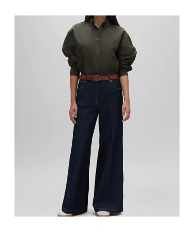 Aspesi Belt-loop Casual Pants In Denim