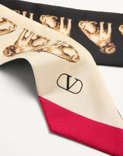 Valentino Petit Charles Silk Bandeau Scarf In Nude