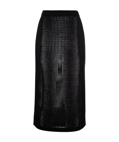 Mc2 Saint Barth Darline Skirt In Black Cotton