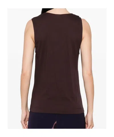 Dries Van Noten Twist-front Satin-jersey Top In Burgundy