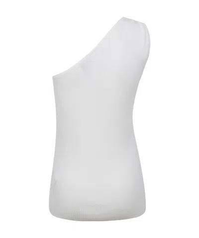 Max Mara One Shoulder Vest In White