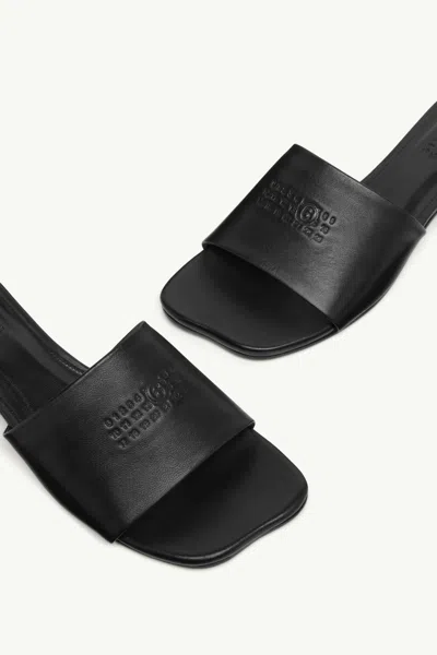 Mm6 Maison Margiela Mm6 By Maison Margiela Numeric Sandal With Engraved Logo Band In Black