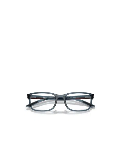 Prada Eyewear Rectangular Frame Glasses In Gray