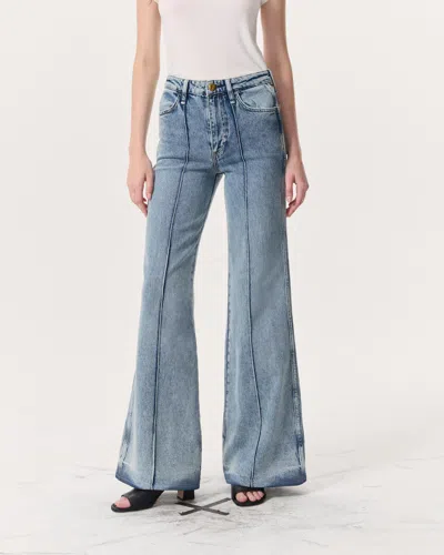 Rag & Bone Skylar High-rise Clementine Wide Leg Flare In Blue
