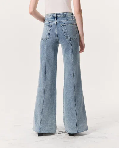 Rag & Bone Skylar High-rise Clementine Wide Leg Flare In Blue