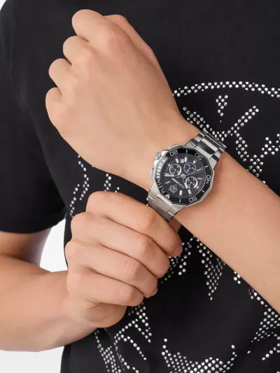 Plein Sport Men's Titan Chronograph Date Quartz Stainless Steel Bracelet Watch, 46mm In Black