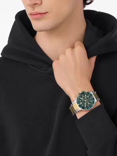 Plein Sport Men's Titan Chronograph Date Quartz Two-tone Bracelet Watch, 46mm In Green