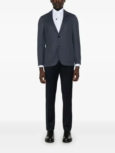 Lardini Single-breasted Blazer In Blue