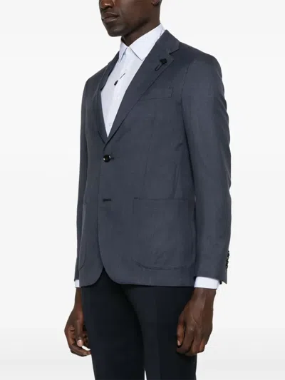 Lardini Single-breasted Blazer In Blue