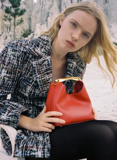 Elleme Small Boomerang Leather Red-pre Order Delivery In 2 Weeks In Brown