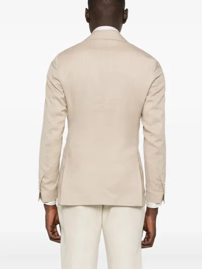 Lardini Single-breasted Blazer In Neutrals